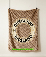 Burberry Monogram Flannel Throw Blanket B162